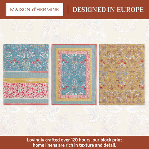 Maison d' Hermine close-up of cotton weave revealing soft, absorbent texture