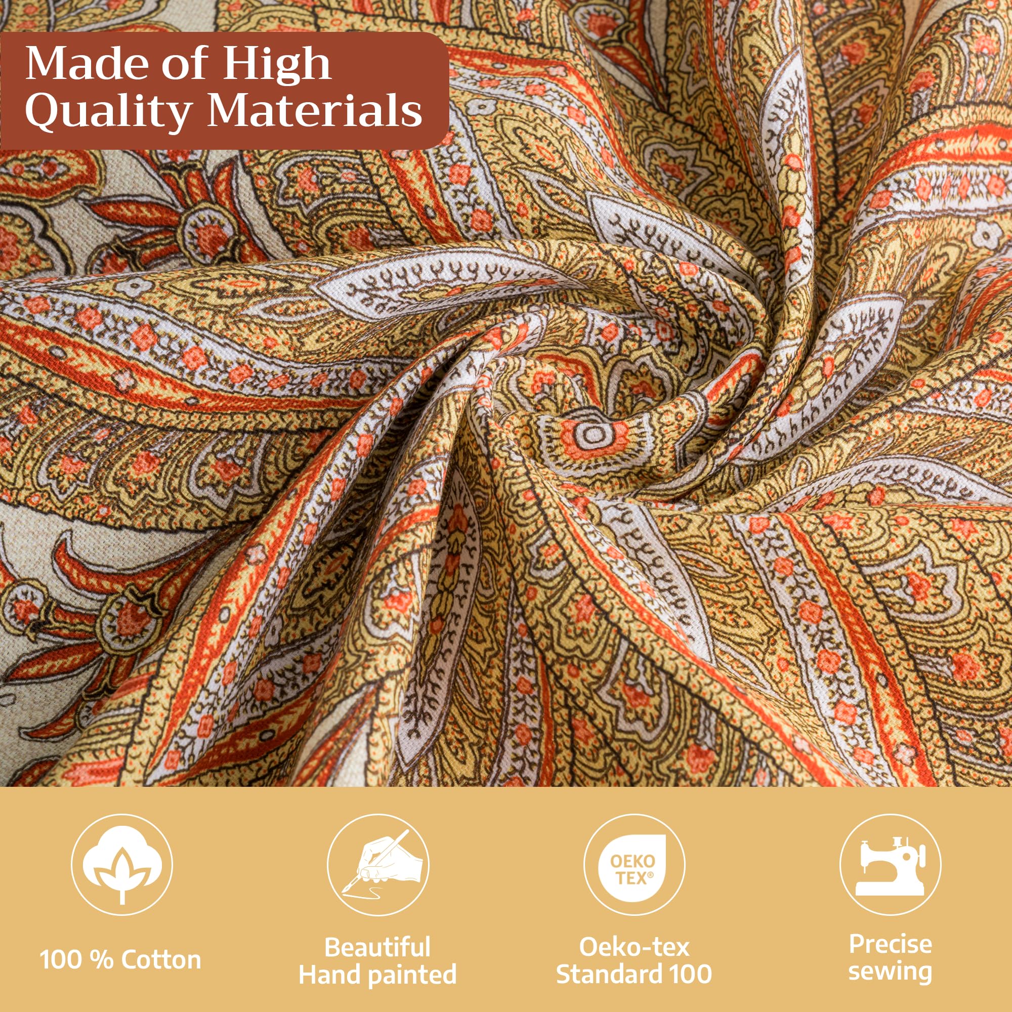 Maison d' Hermine cotton weave texture close-up showing soft durable fabric