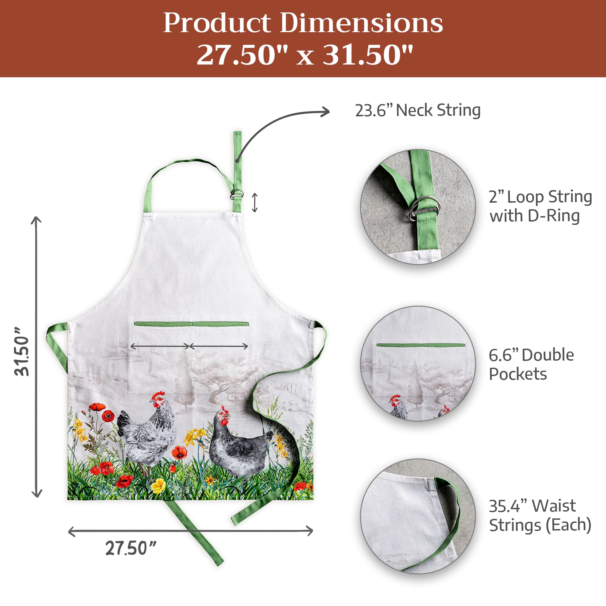 Maison d' Hermine neatly folded apron pack showing gift-ready presentation