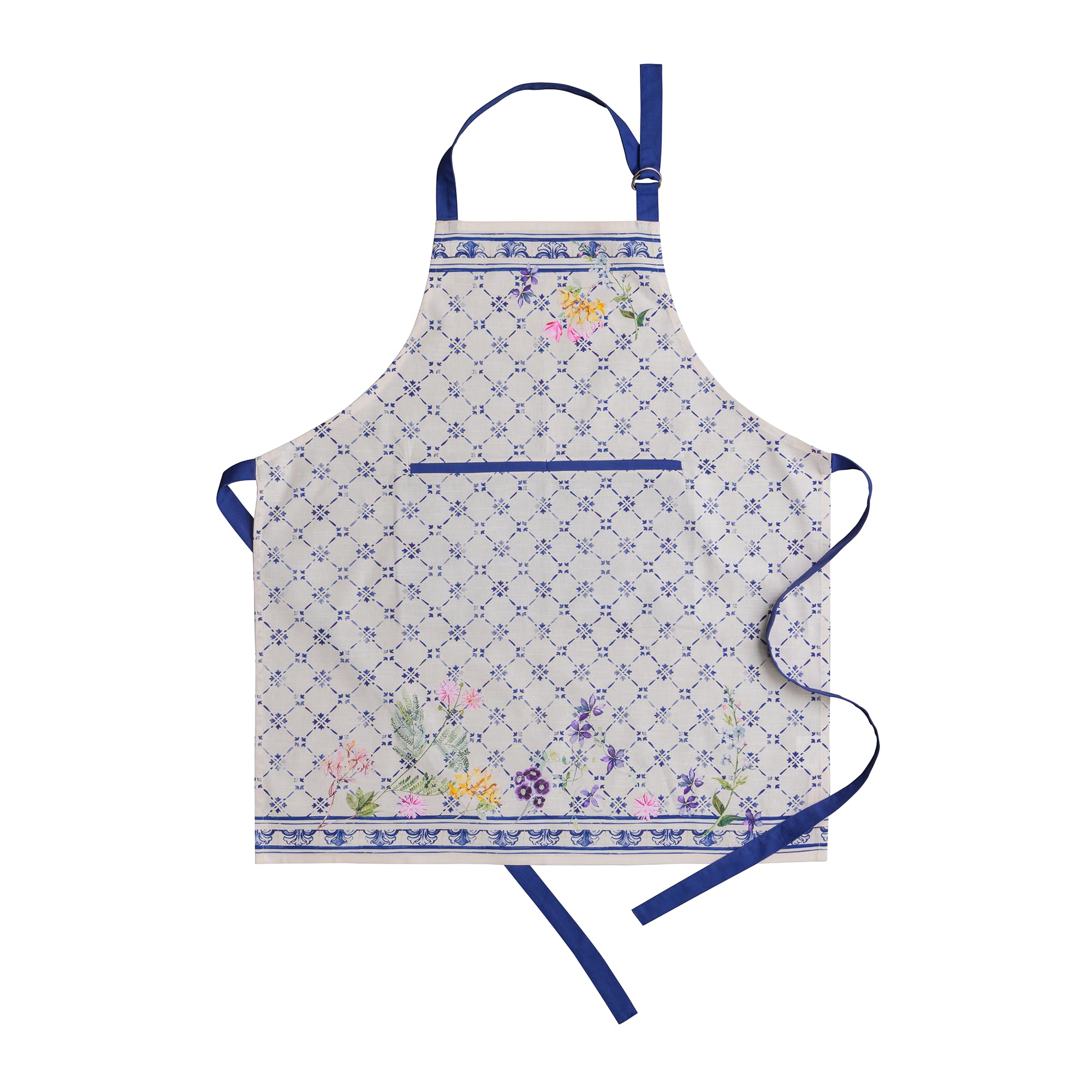 Maison d' Hermine front view showing full apron coverage and stylish motif