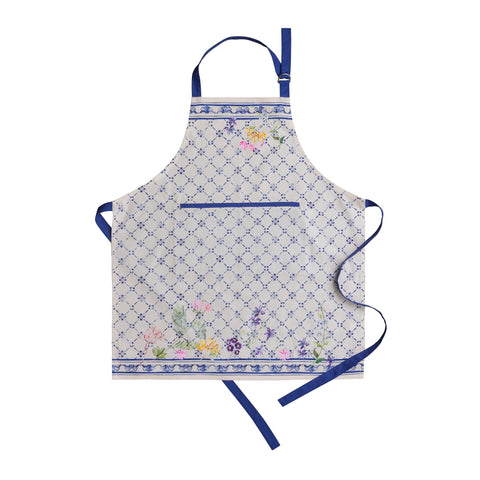 Maison d' Hermine front view showing full apron coverage and stylish motif