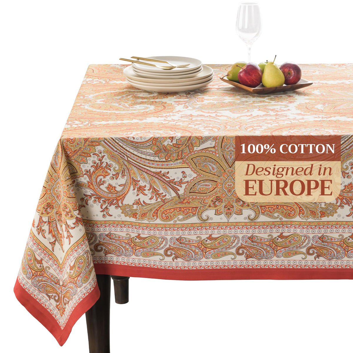 Maison d' Hermine front view showing full pattern and elegant coverage