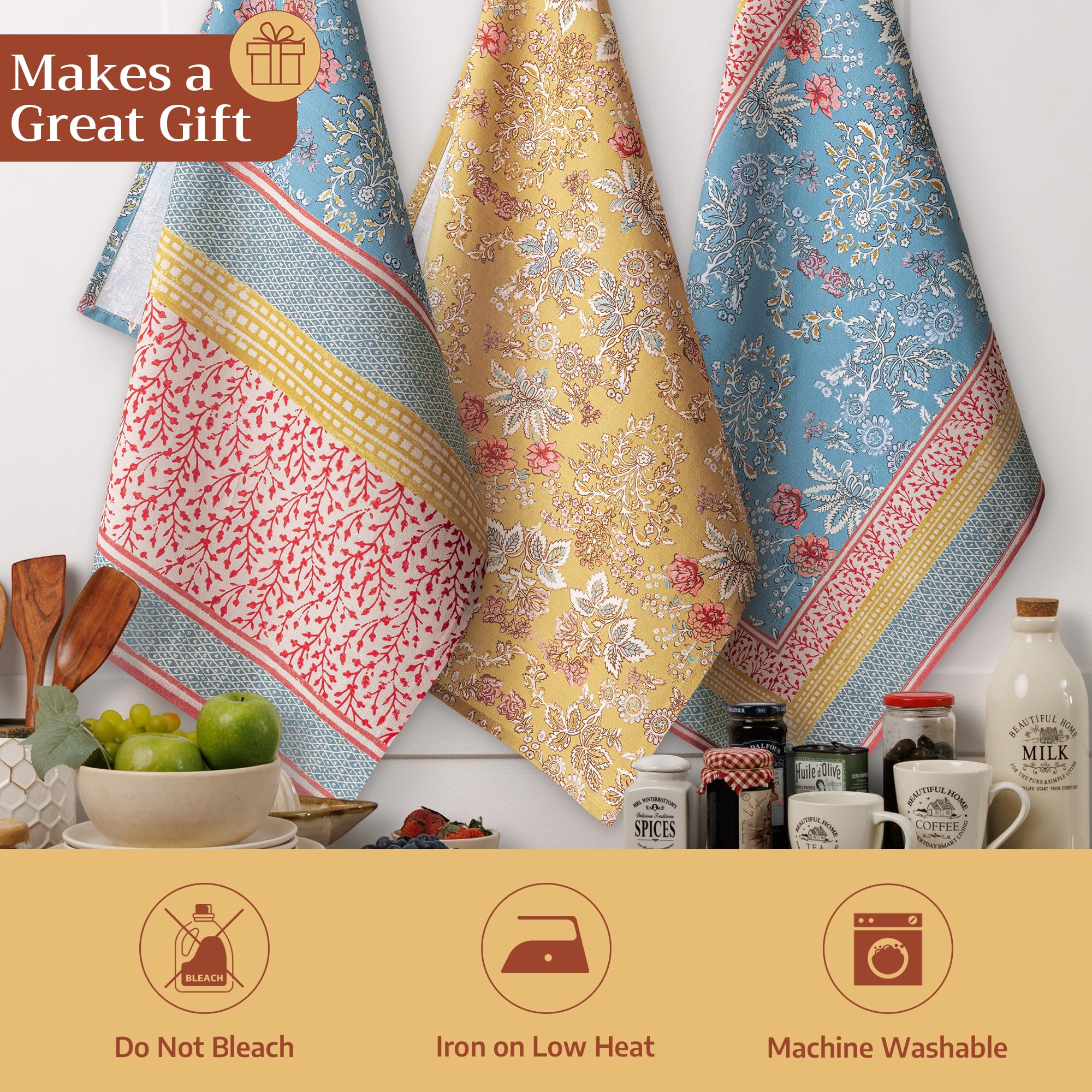 Maison d' Hermine watercolor pattern detail showing vibrant refined motif