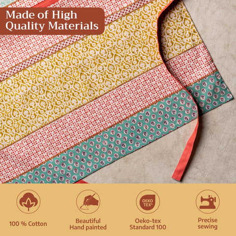 Maison d' Hermine apron pocket detail holding phone and recipe for convenience