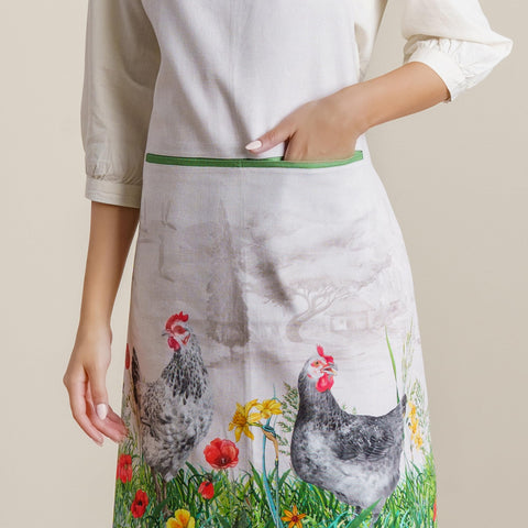 Maison d' Hermine apron styled in kitchen to add charm while protecting clothes