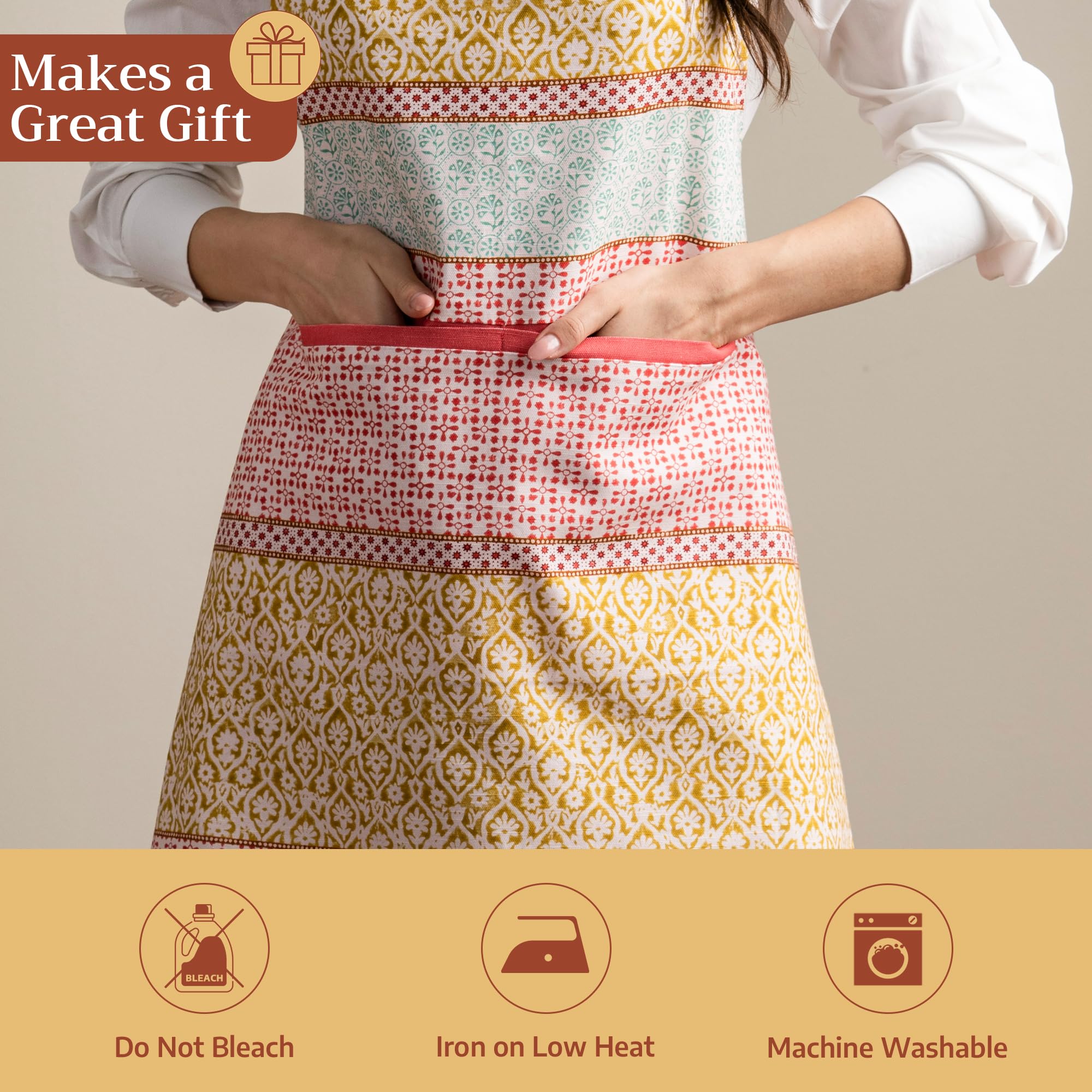 Maison d' Hermine long waist ties shown tied at back for secure fit