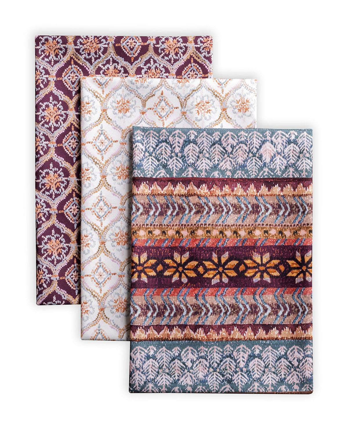 Maison d' Hermine front-facing towel set showing three designs and elegant gifting appeal
