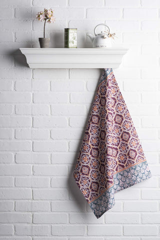 Maison d' Hermine three towels styled on counter for holiday table and serving aesthetic
