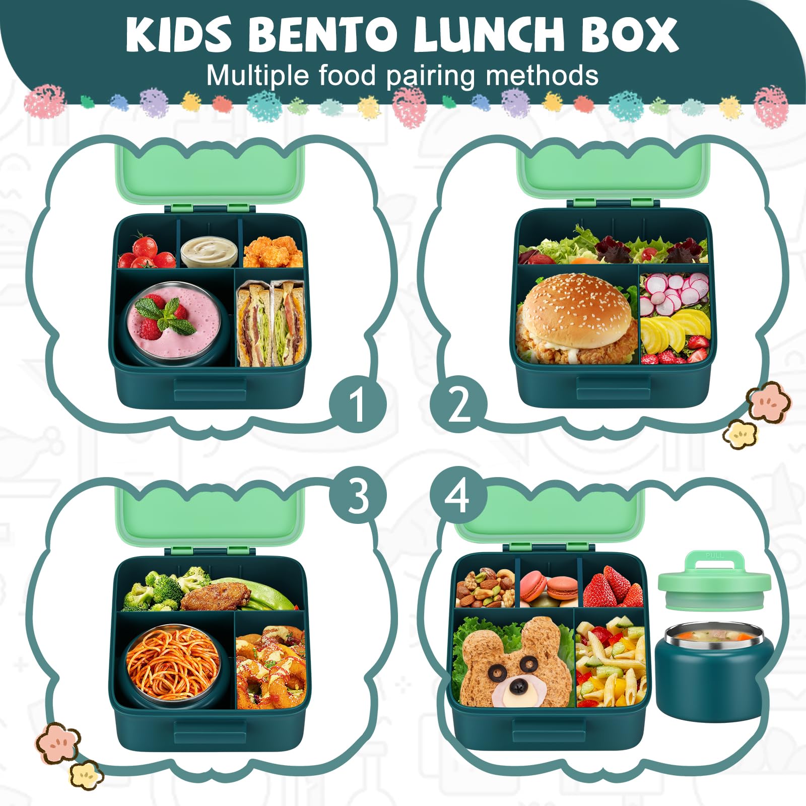 MAISON HUIS child using lunch kit encouraging independent mealtime skills