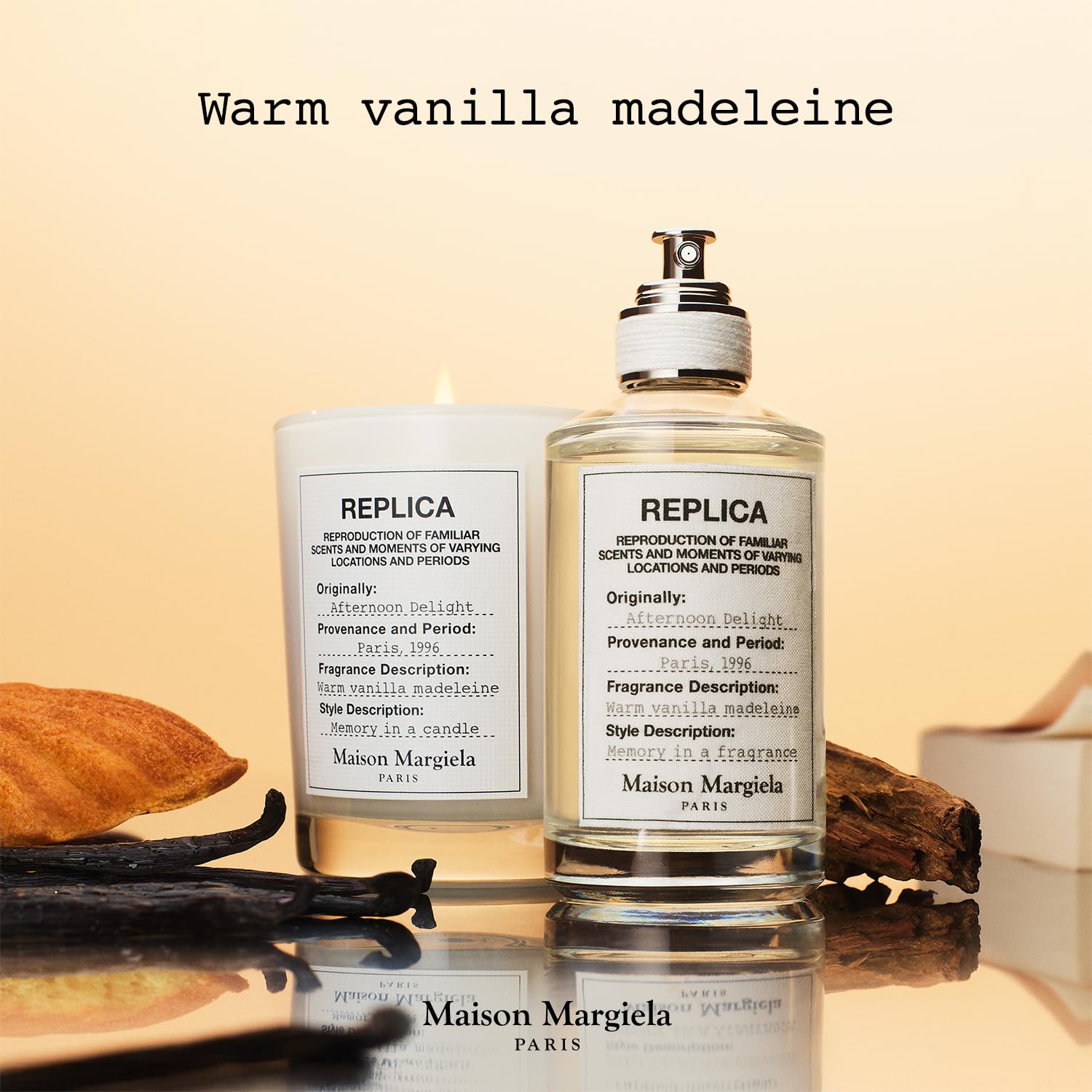 Maison Margiela label detail emphasizing Replica collection authenticity
