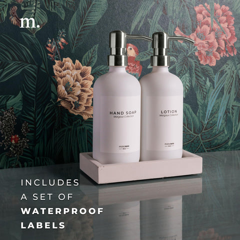 MaisoNovo bottle beside common items to show 16.9 fl oz scale