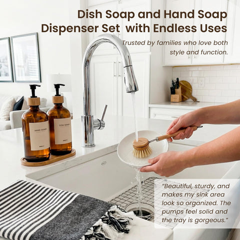 Maisonovo dispenser in kitchen sink showing convenient everyday use