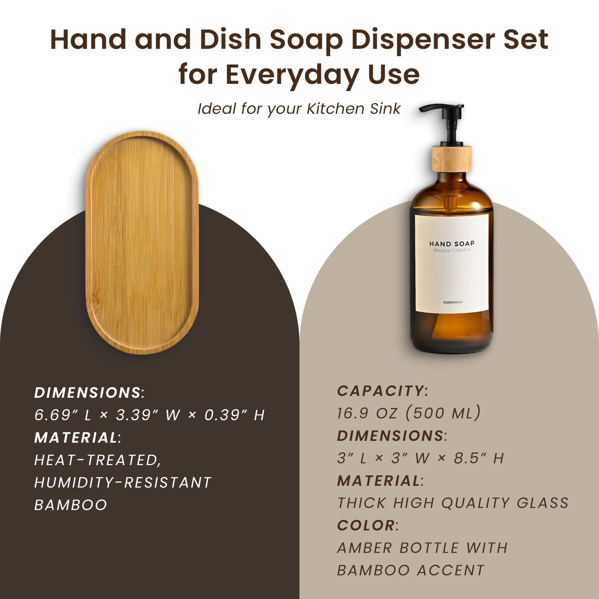 Maisonovo labeled bottle set with waterproof labels for quick identification