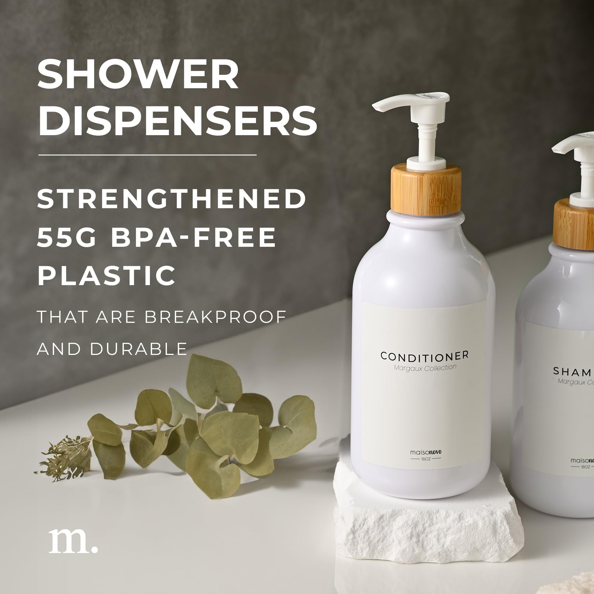 MaisoNovo pump close-up demonstrating sturdy dispenser and leak-resistant performance