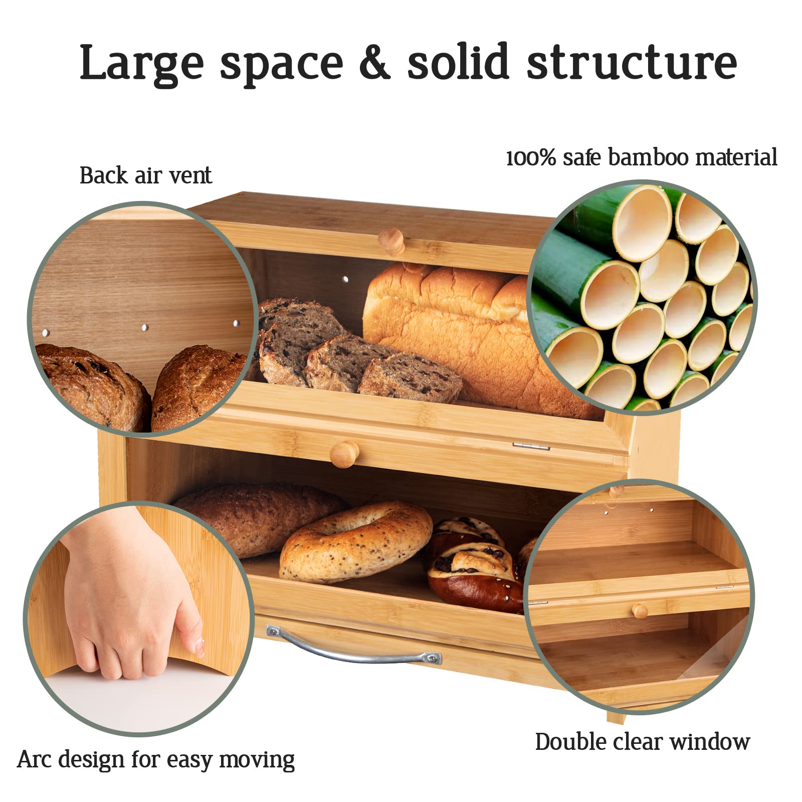 MAISONPEX sliding bamboo cutting board pulled out for quick slicing convenience