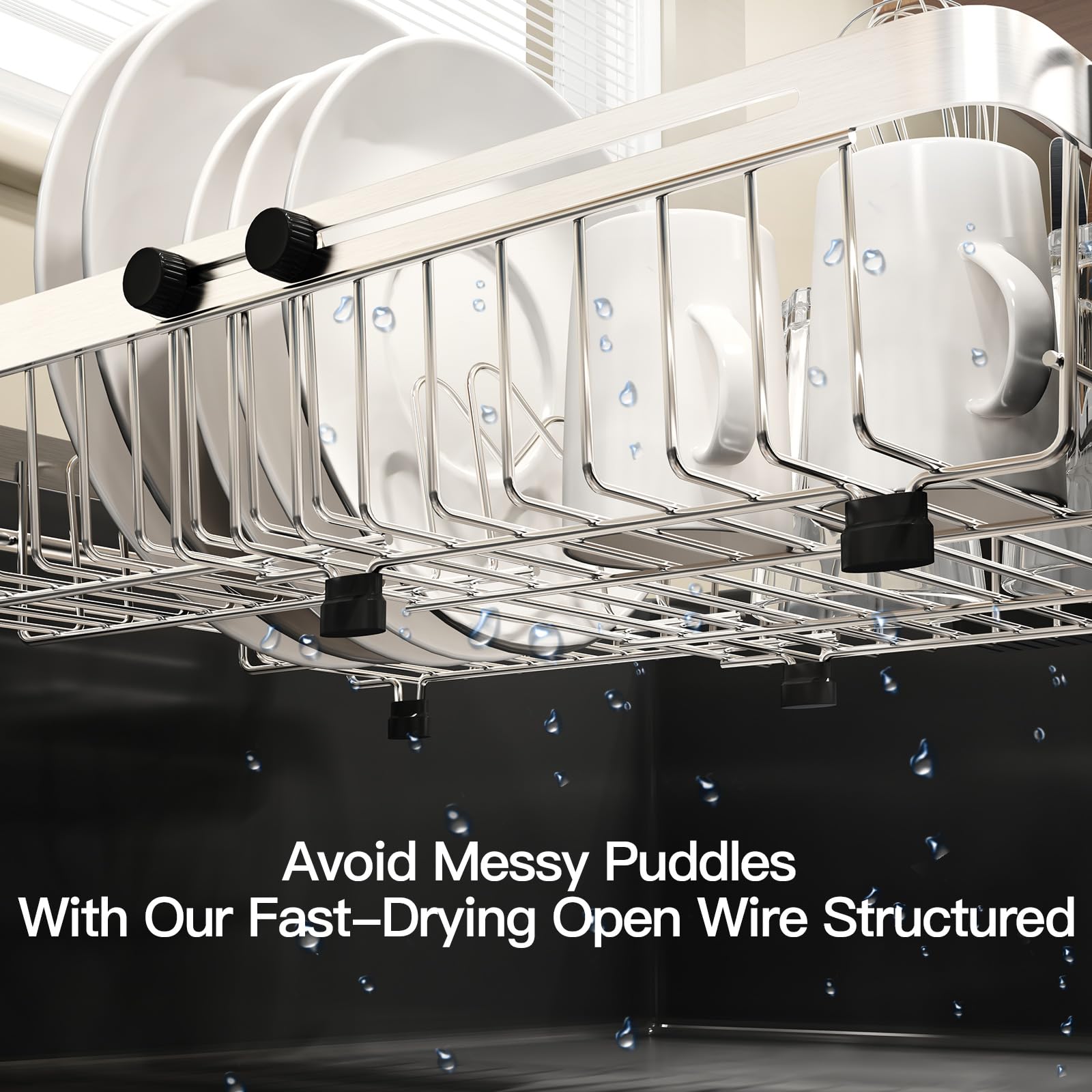 MAJALiS in use with plates and glasses for quick efficient air drying