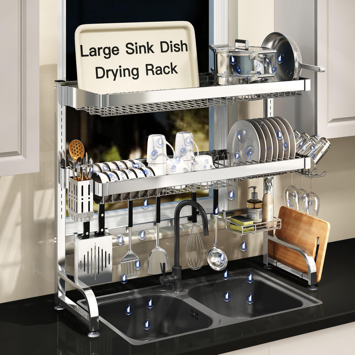 MAJALiS front view showing full three-tier rack and space savings