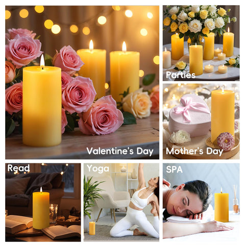 MAKALONE candles on a dinner table setting adding cozy, natural atmosphere