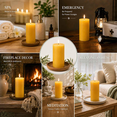 MAKALONE candles stored on shelf showing neat organization benefit: easy storage