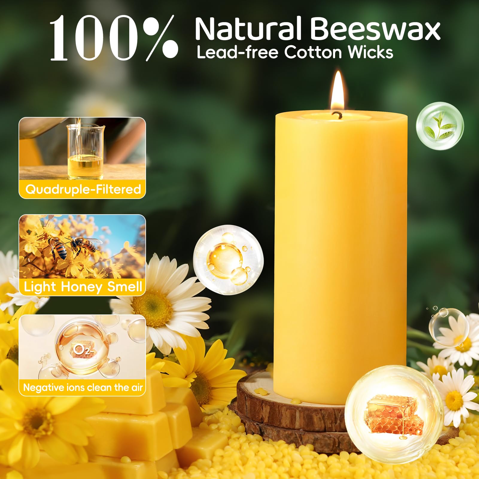 MAKALONE close-up of beeswax texture highlighting pure filtered wax quality