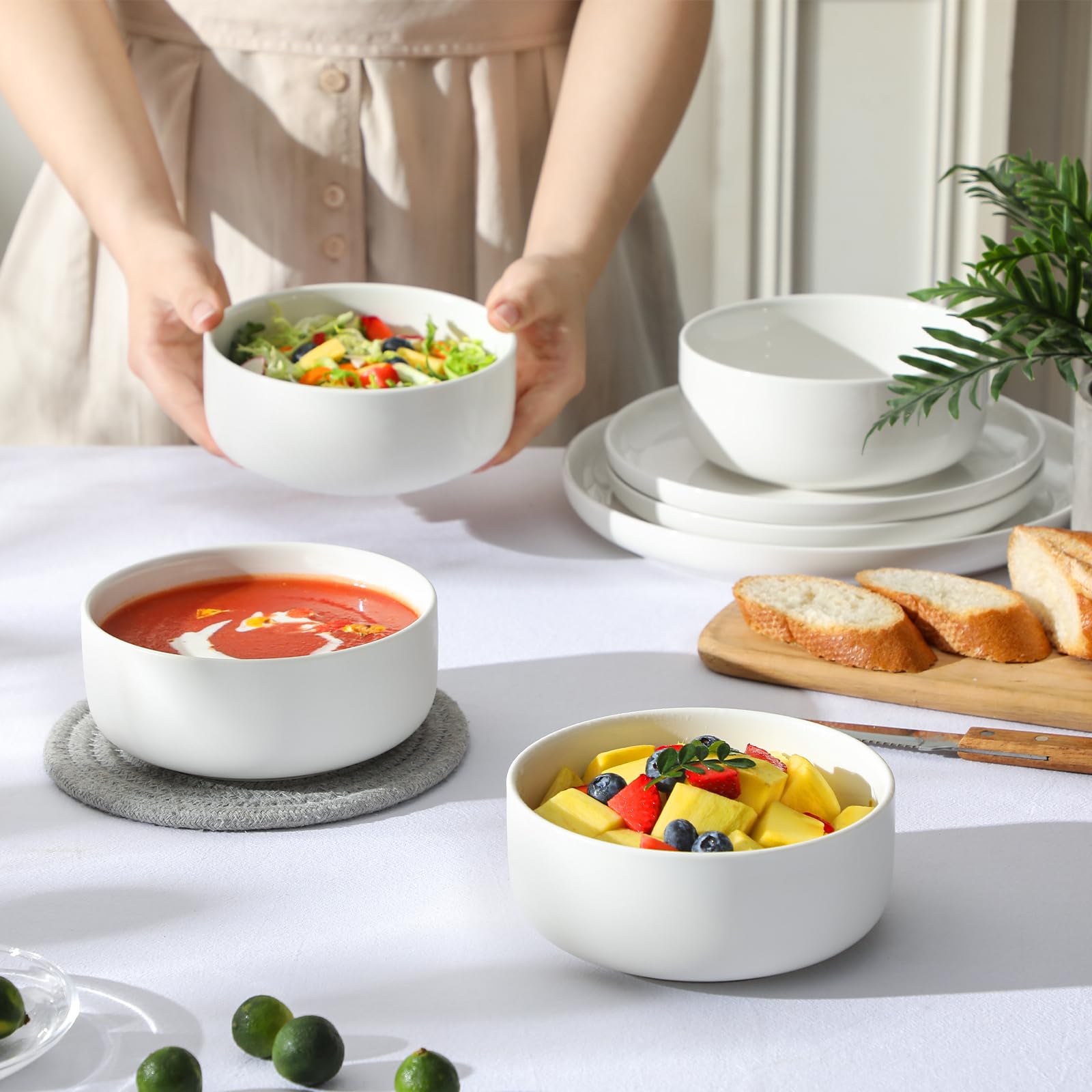 MALACASA bowl filled with soup illustrating everyday use and attractive presentation