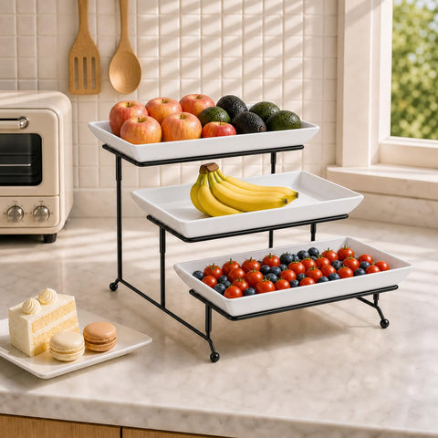 MALACASA collapsed tray flat for easy storage and space-saving benefit