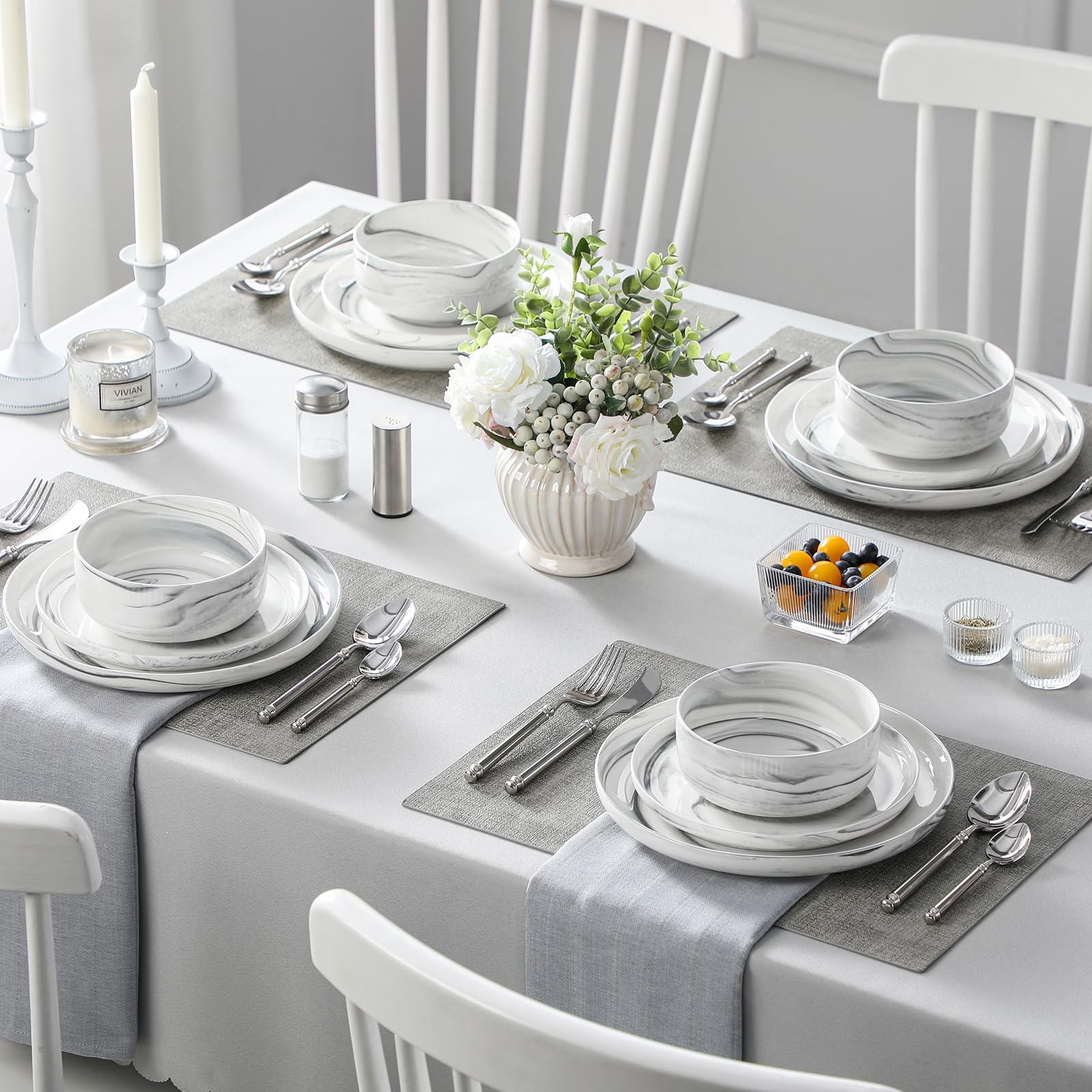 MALACASA plates loaded in dishwasher illustrating appliance-safe convenience