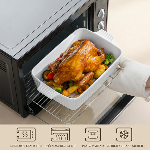 MALACASA dual handles close-up offering secure grip and safer oven transfers