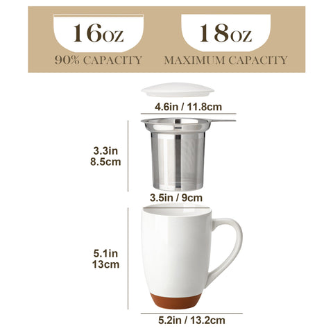 MALACASA close-up of stainless-steel fine-mesh infuser filtering small tea leaves