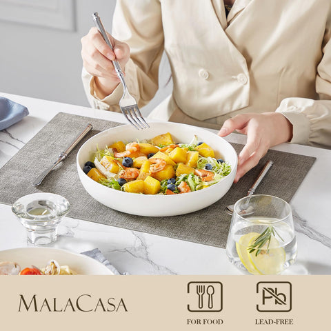 MALACASA close-up of smooth porcelain glaze highlighting easy-to-clean surface