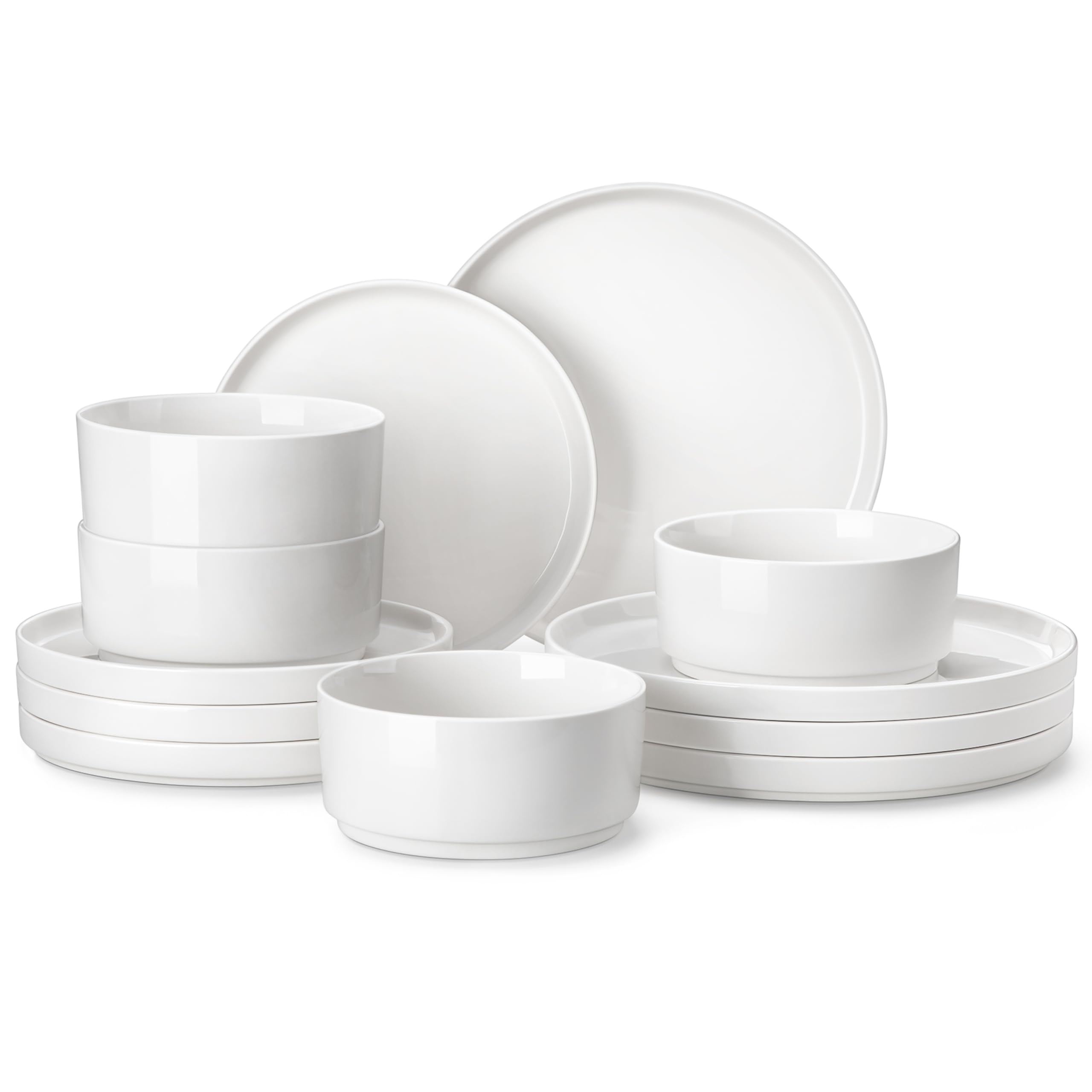MALACASA full 12-piece set displayed on table showcasing complete service and versatility