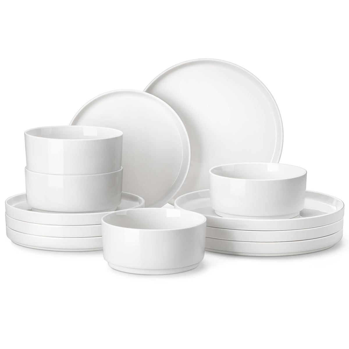 MALACASA full 12-piece set displayed on table showcasing complete service and versatility