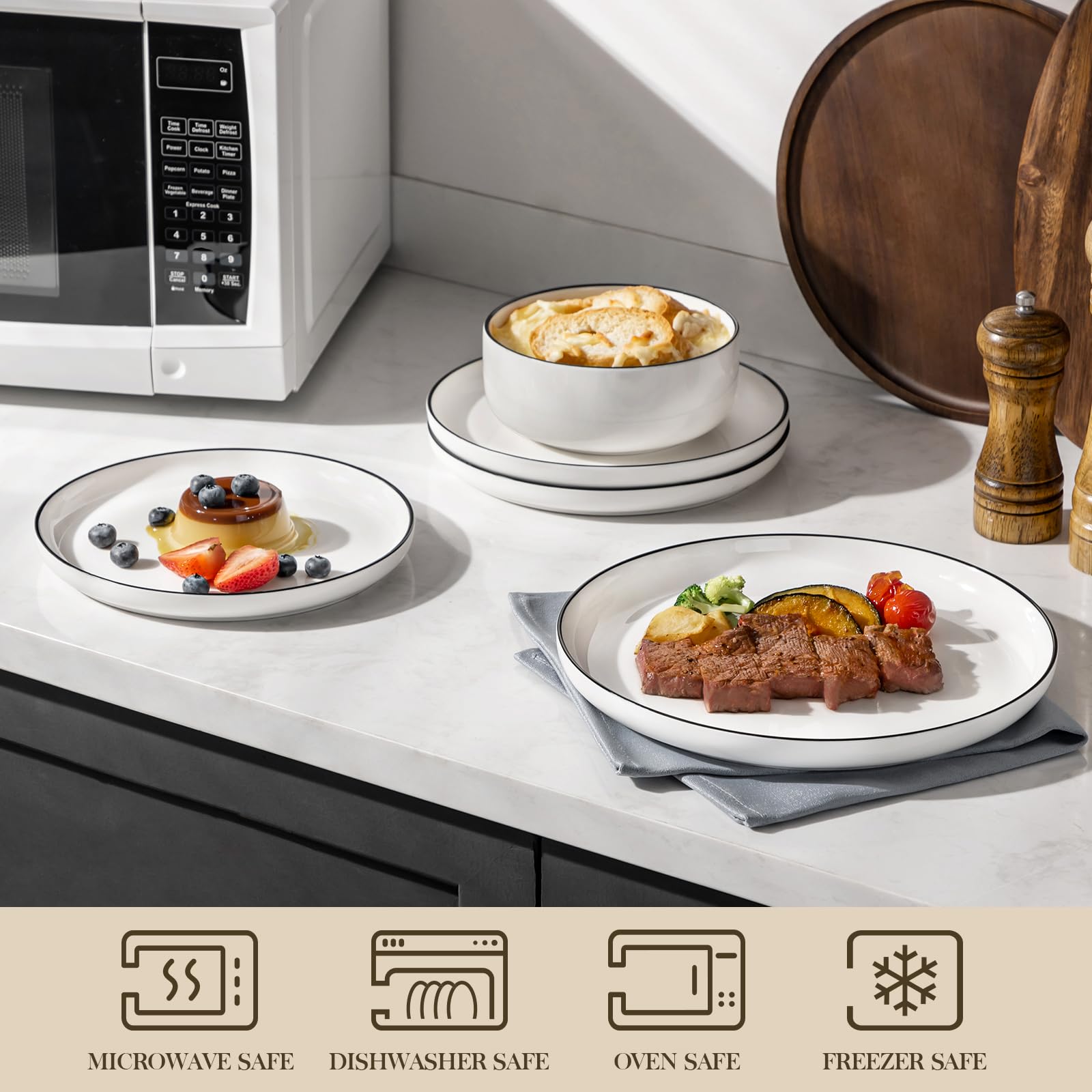 MALACASA bowl interior showing smooth surface ideal for soups and cereals