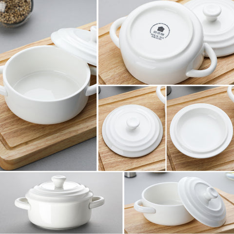 MALACASA next to spoon for scale showing 14 oz capacity and portion size