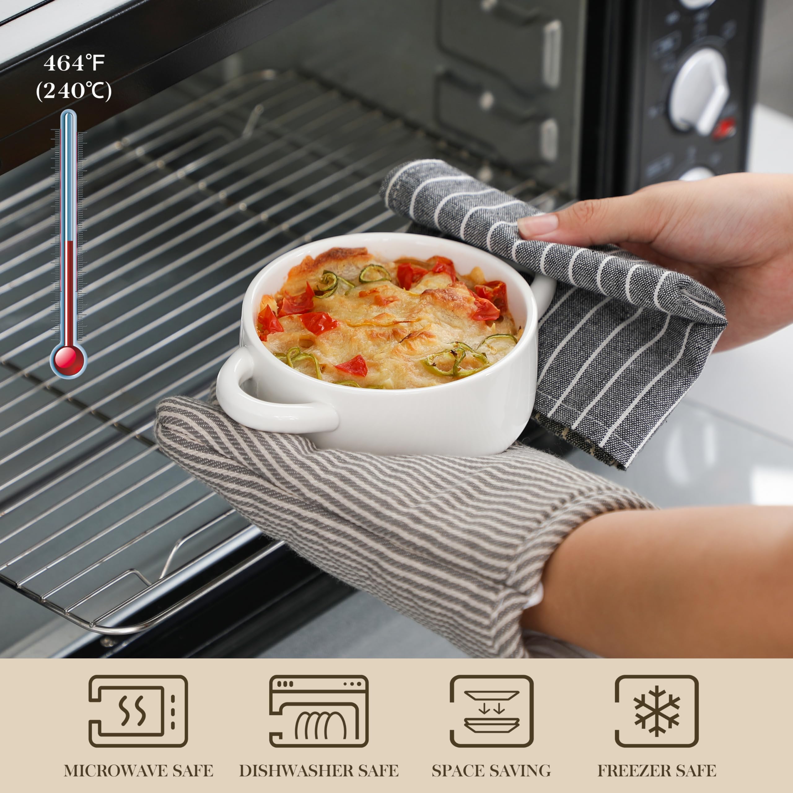 MALACASA glaze detail and smooth ceramic surface for easy food release and cleaning