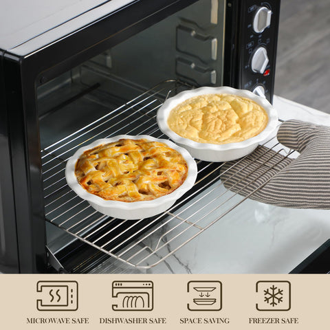 MALACASA stacked mini pie pans saving cabinet space and neat storage