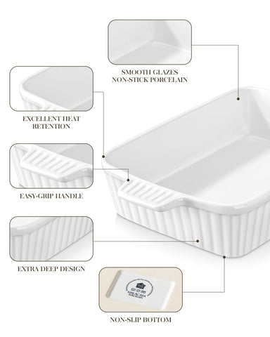 MALACASA side profile showing 9x13 dimensions and generous 142-ounce capacity
