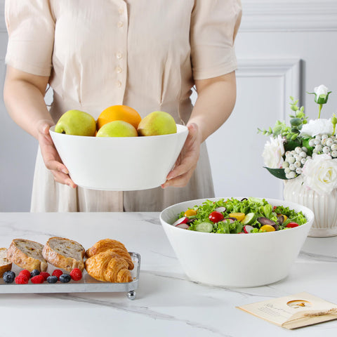 MALACASA two bowls stacked to show space-saving, organized kitchen storage