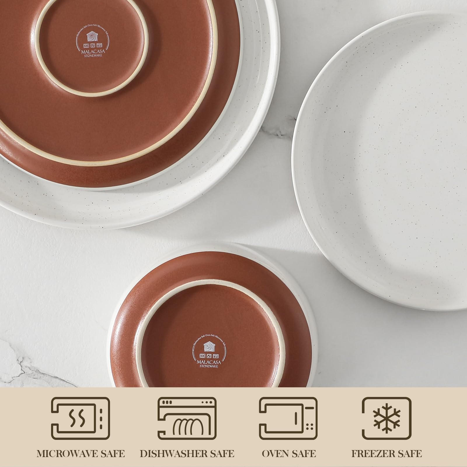 MALACASA TARA cereal bowl tilted to show depth and versatile serving capacity