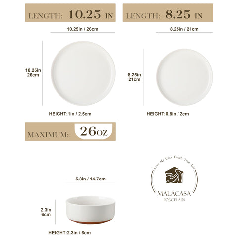 MALACASA TARA dinner plate close-up showing smooth glaze and serving-ready surface