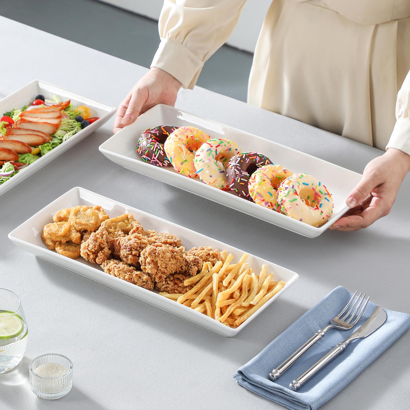 MALACASA top-down display of three tiers illustrating efficient use of table space