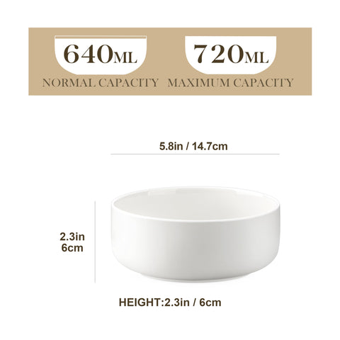 MALACASA top view illustrating 24 oz capacity and wide rim for easy scooping