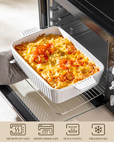 MALACASA casserole with baked lasagna demonstrating even baking and presentation