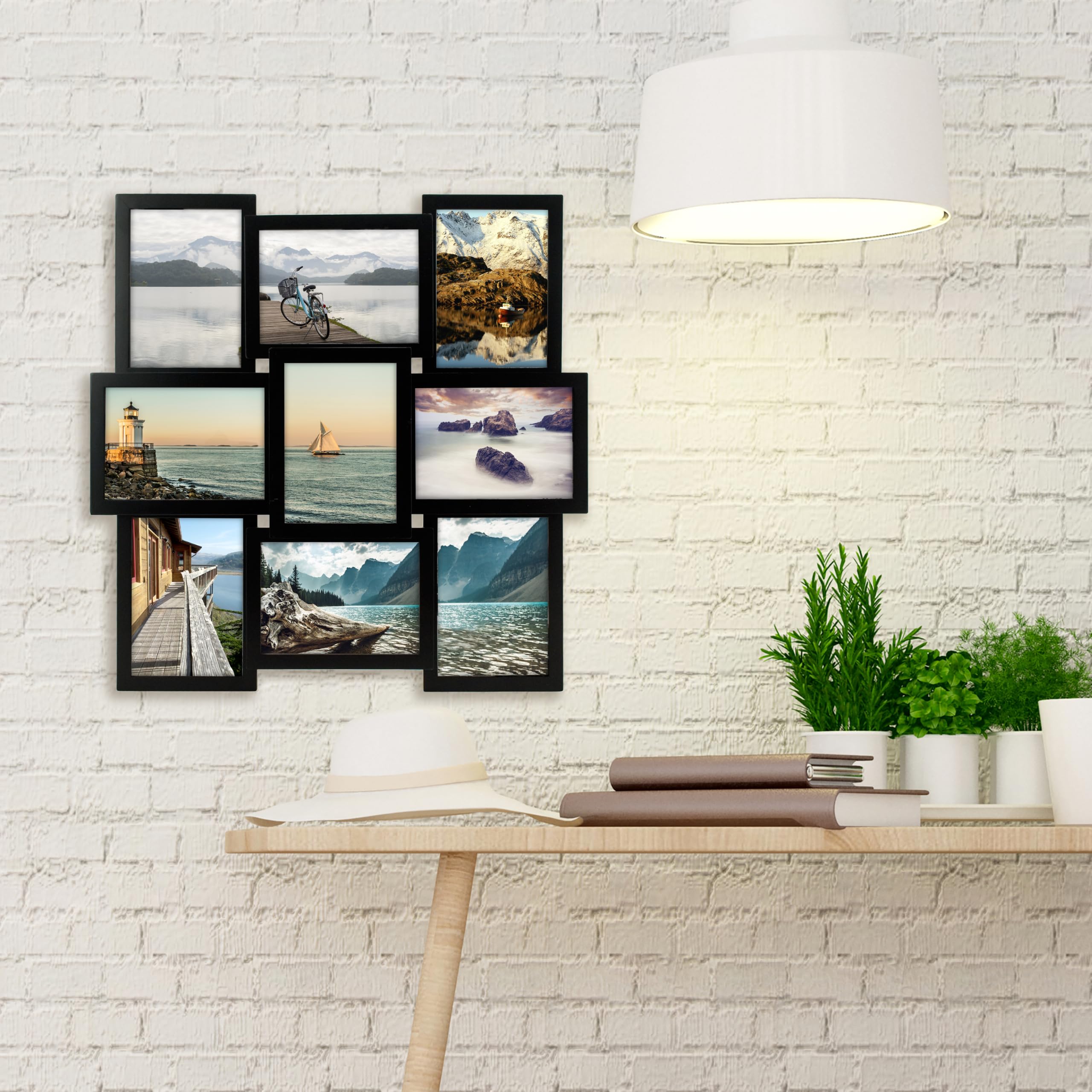 Malden Crossroads staged in living room providing a modern gallery feel and cohesive decor