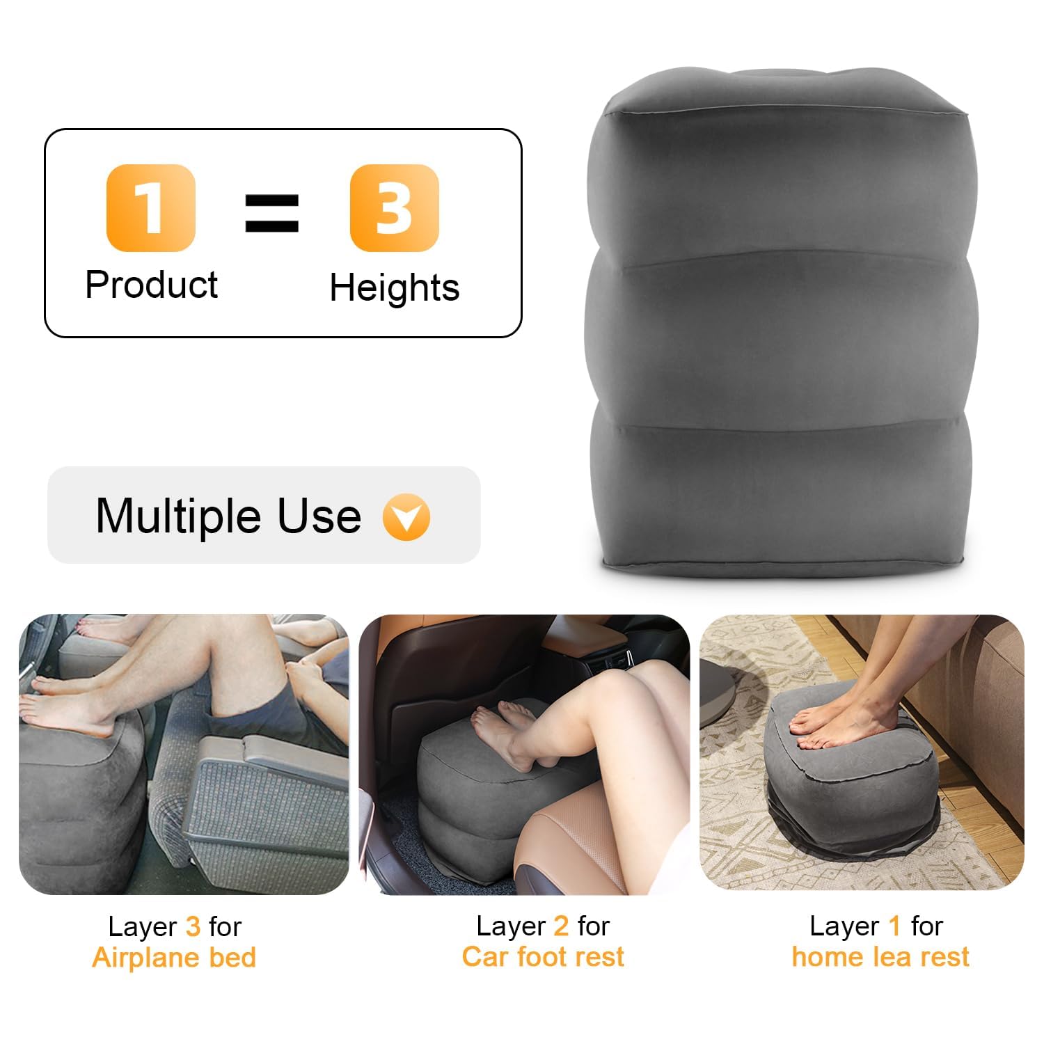Maliton inflated placed between airplane seats giving children a flat nap surface