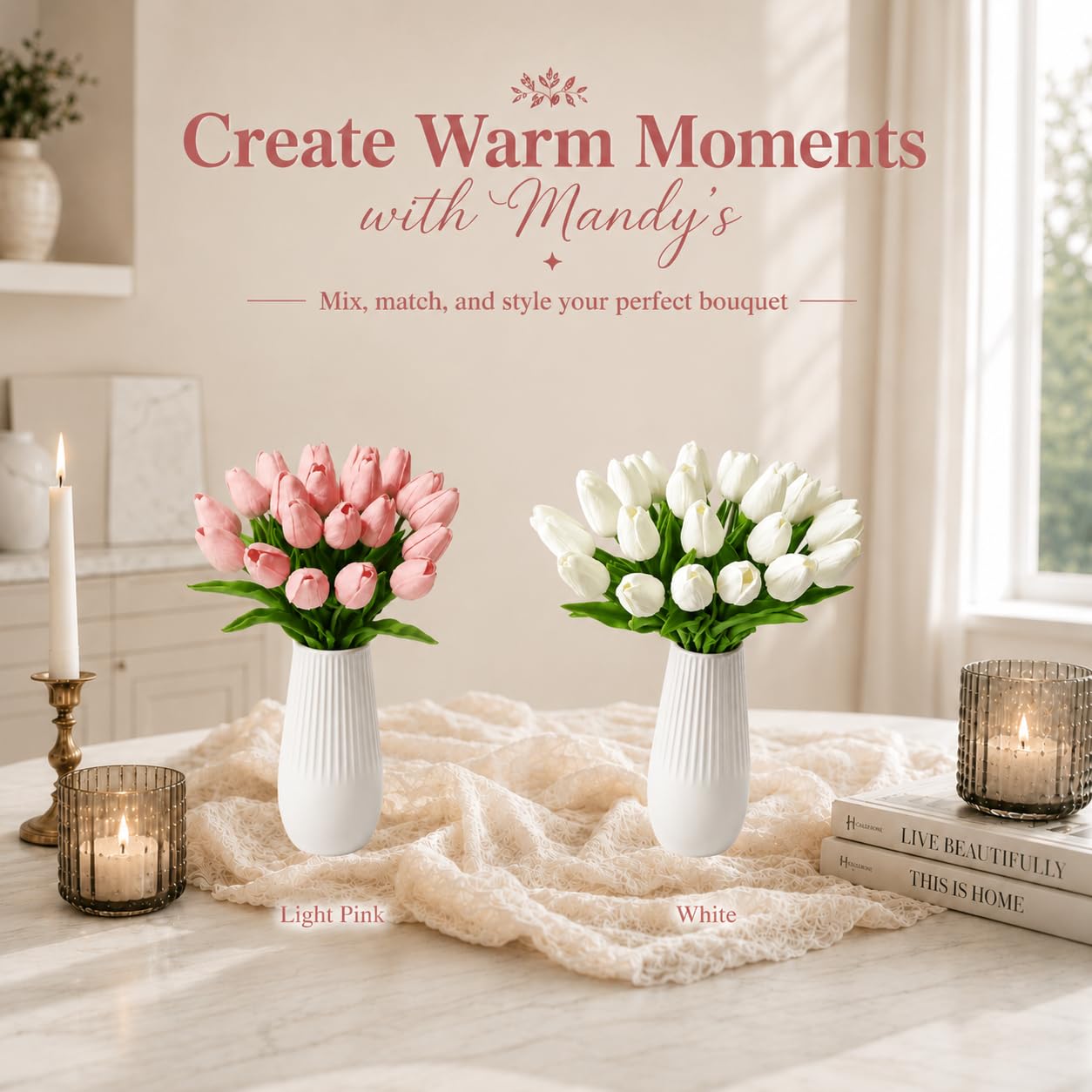 Mandy's open box displaying all 28 stems for easy inventory and styling benefit