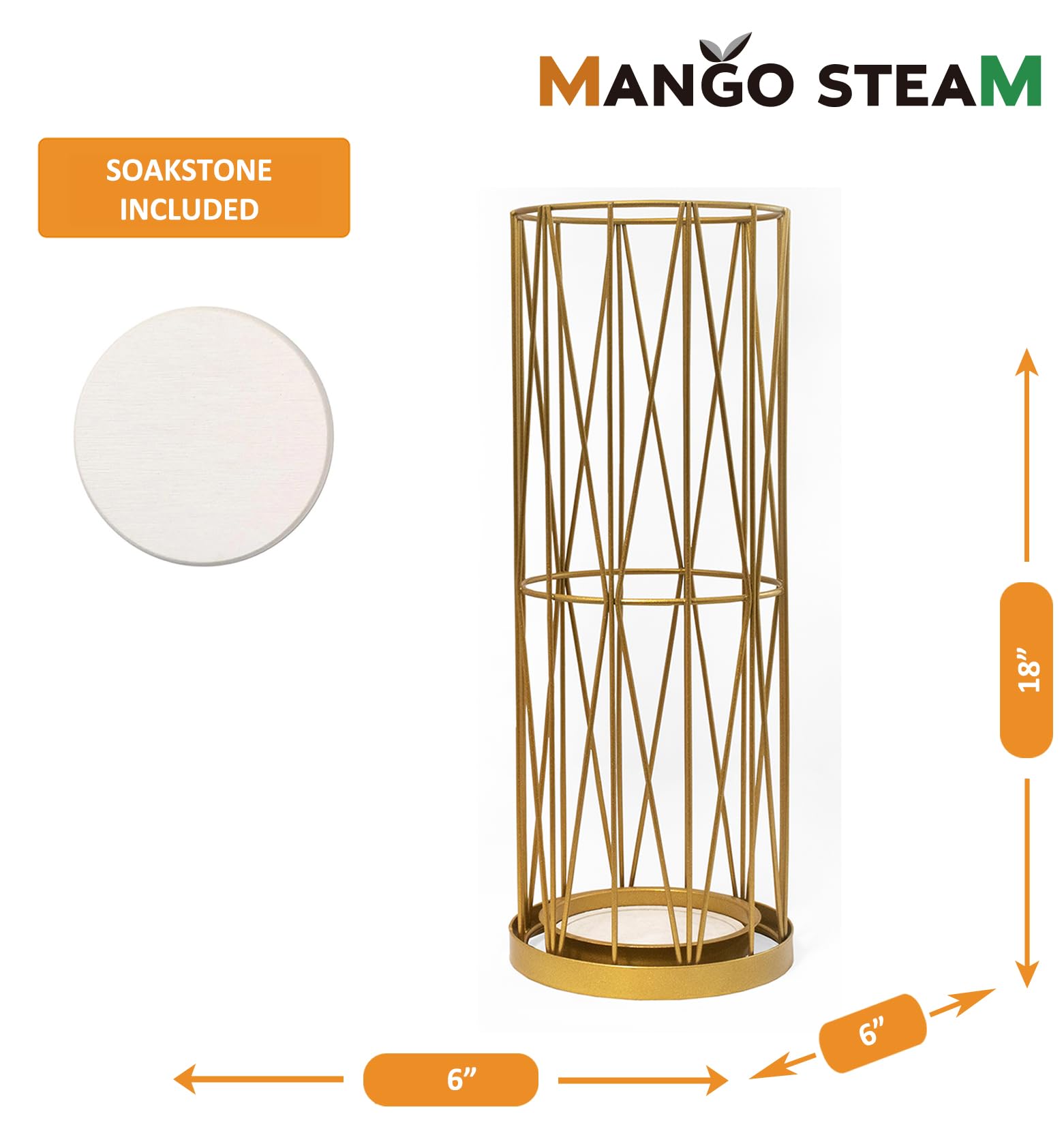 Mango Steam umbrella holder styled in a hallway, adds order and a decorative accent