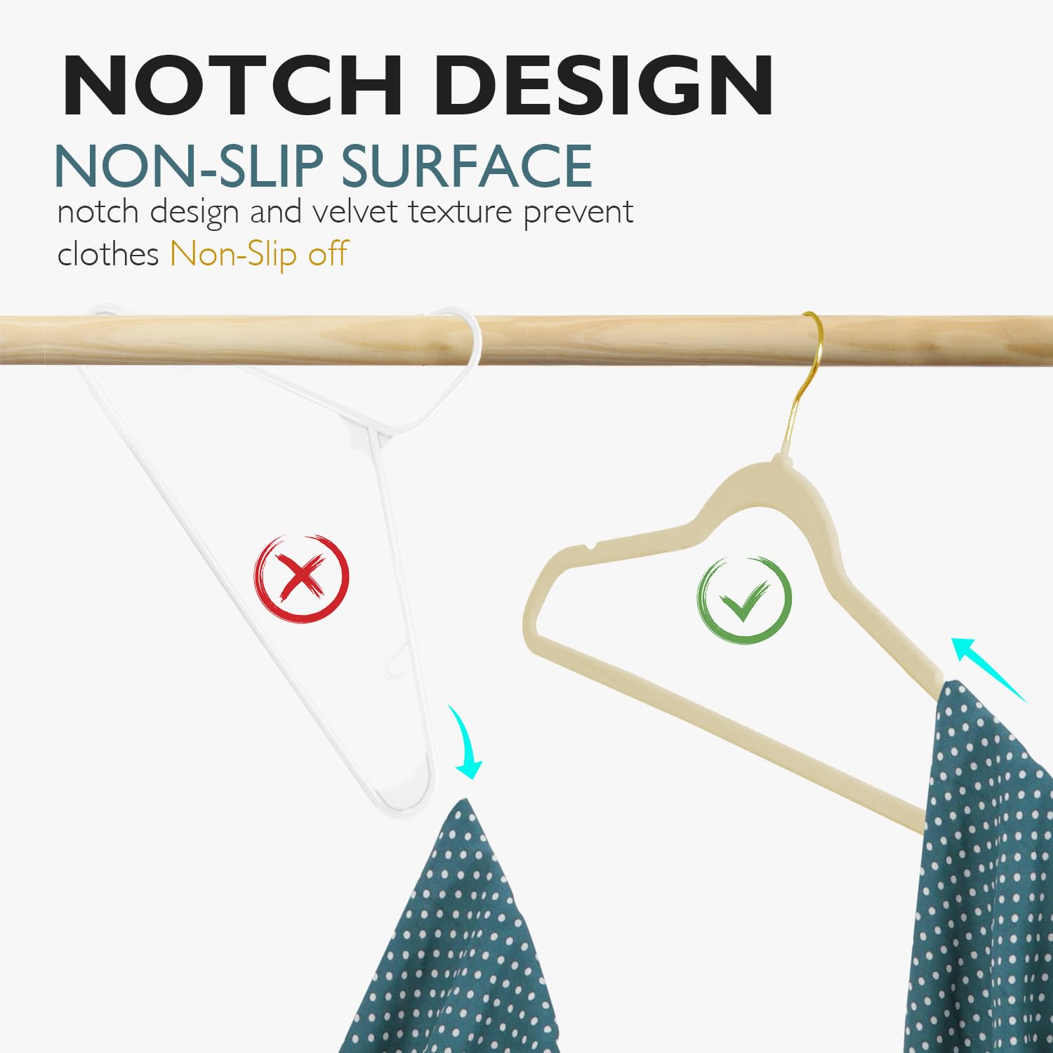 ManGotree slim profile hangers saving closet space and increasing capacity