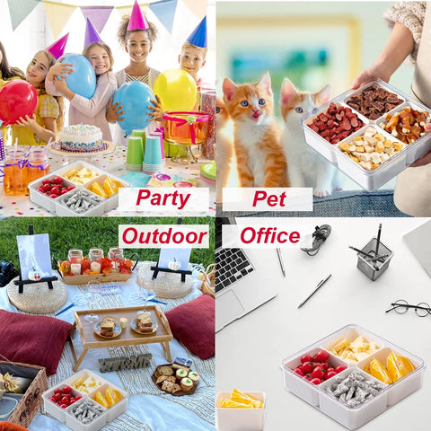 MANO stacked trays inside fridge organizing snacks, space-saving benefit