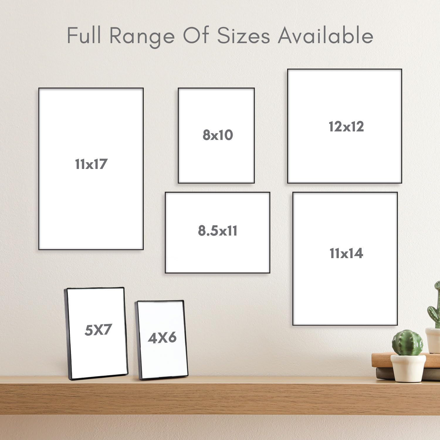 MANTELLO ESSENTIALS open packaging displaying twelve frames and included mounting accessories